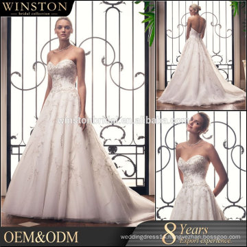 high-quality long train high quality winter wedding dress for big size woman